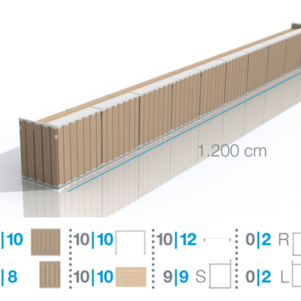 BIG BAR Elements - natural / white / grey, folding pallet, wooden